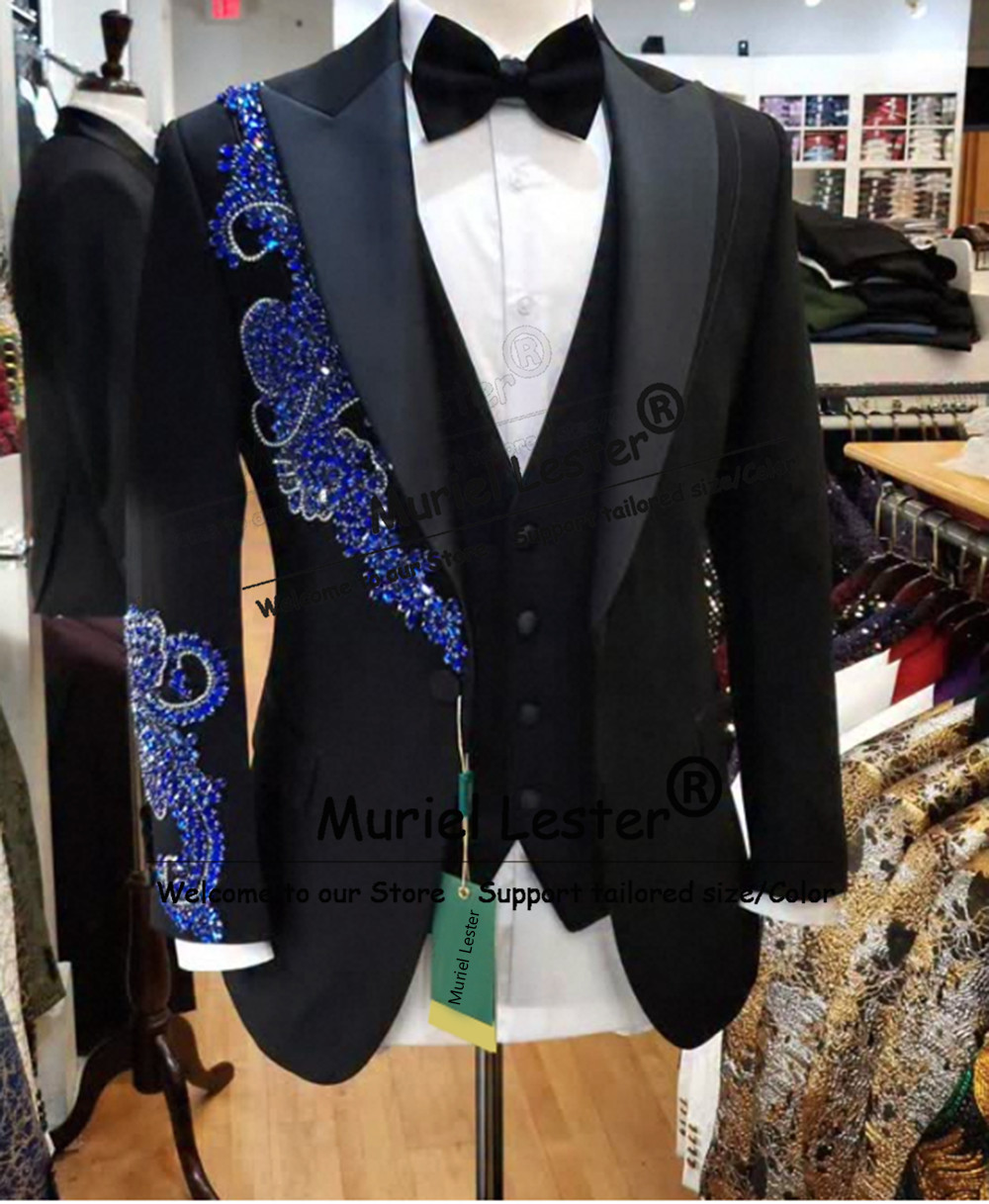 Men'S Formal Wear Jewelry - Exklusive Hochzeitsanzüge für Herren mit Schmucksteinen,