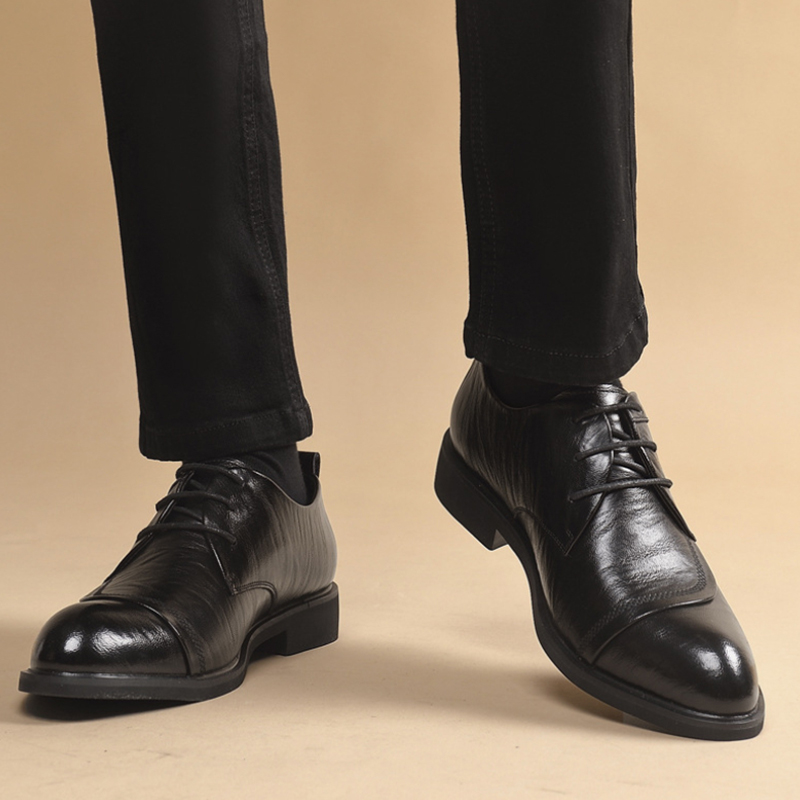Men Formal Wear Dress - Lederschuhe im Oxford-Stil mit Metallnieten-Detail, Schnürschuhe,