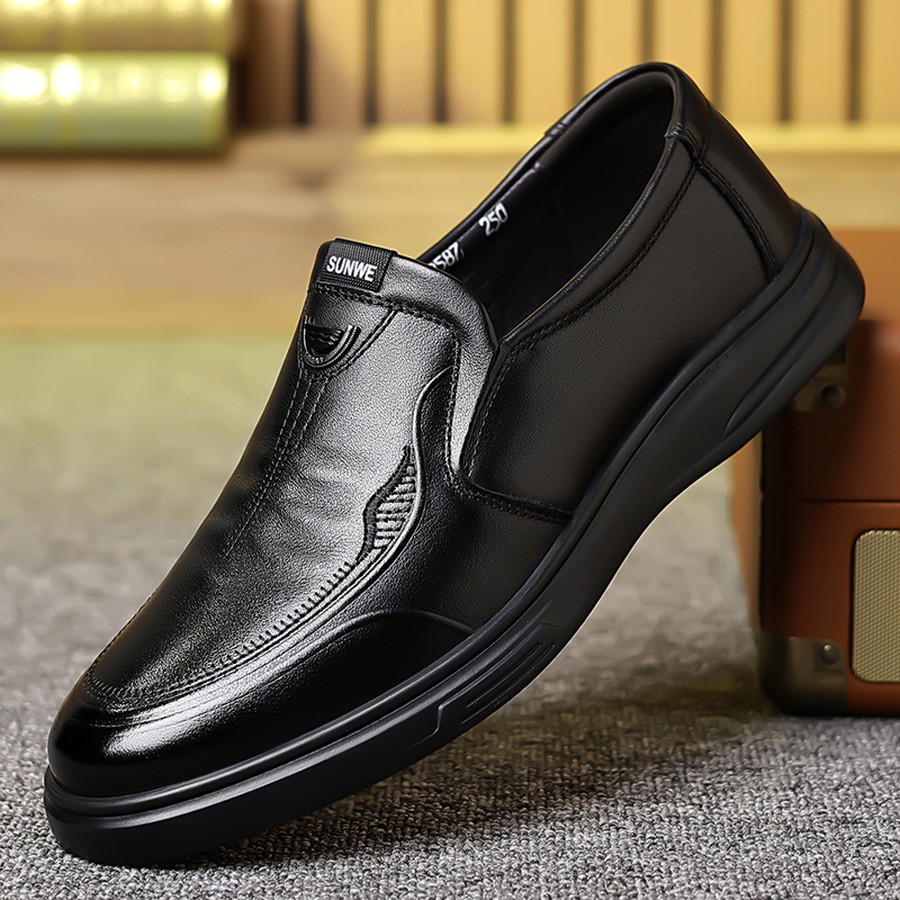 Formal Upper Wear Men - Herren-Slipper aus Rindsleder mit runder Zehenkappe,