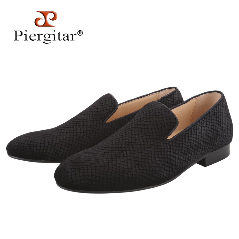 Men'S Formal Wear Slippers - Piergitar Mehrfarbige Herren-Loafer aus Samt mit