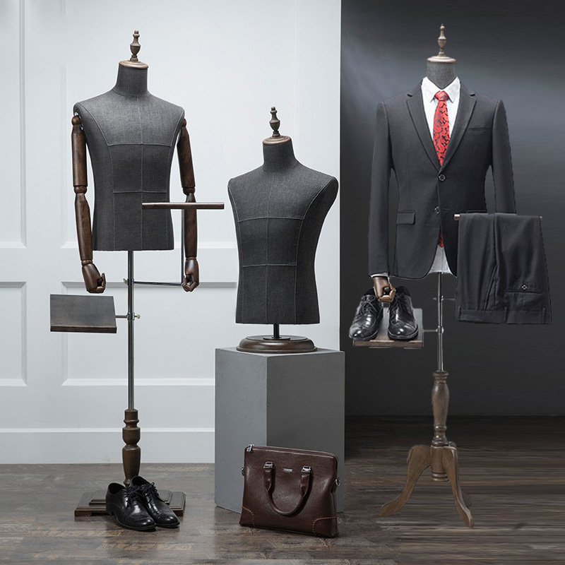 Formal Upper Wear Men - Herrenanzug-Schaufensterpuppe, Halbkörper-Smoking-Präsentationsständer für Schaufenster, Formelle Kleiderständer