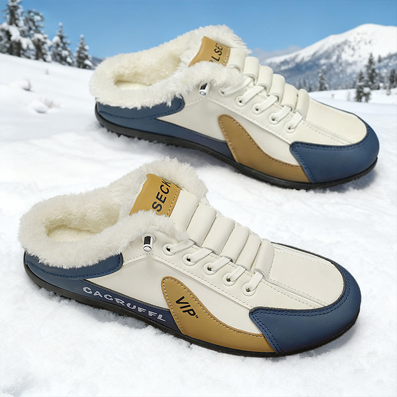 Men'S Formal Wear Slippers - Herren-Winterhausschuhe – Rutschfester Außenbereich, Schnürsenkellos, Geeignet