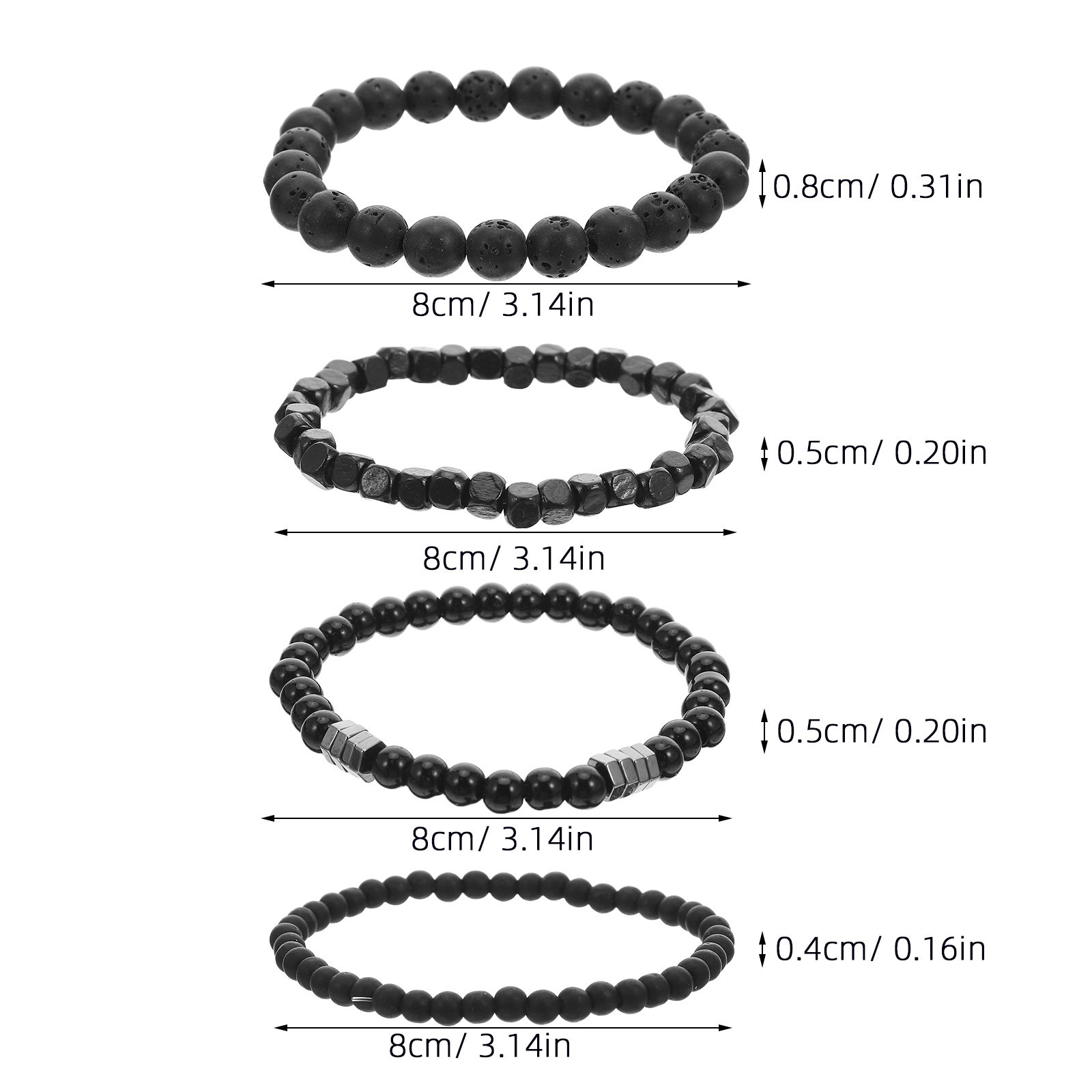 4 Stück Zirkon-Armbänder für H – Men'S Formal Wear Jewelry Bewertung und Preis