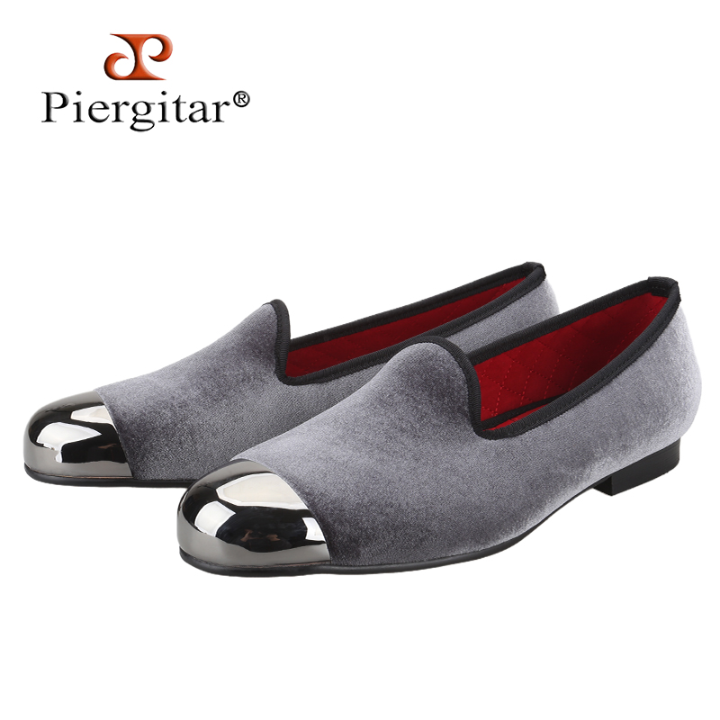Piergitar graue Samt-Slip-On-L – Men'S Formal Wear Slippers Bewertung und Preis
