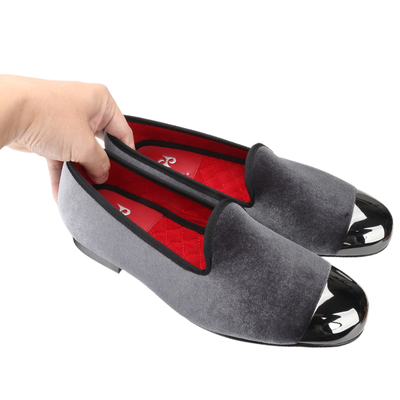Piergitar graue Samt-Slip-On-L – Men'S Formal Wear Slippers Bewertung und Preis