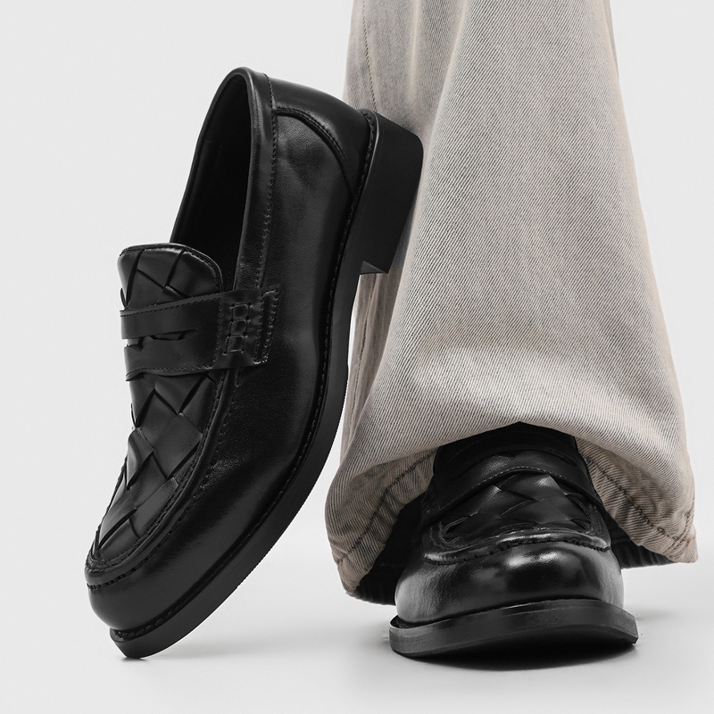Handgefertigte gewebte Penny-L – Formal Men Daily Wear Shoes Bewertung und Preis