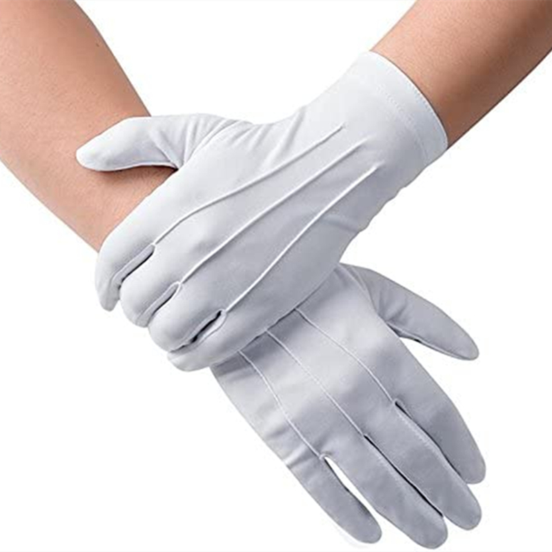 4PCS Weiße Baumwolle Handschuh – Formal Wear Gloves Men Bewertung und Preis