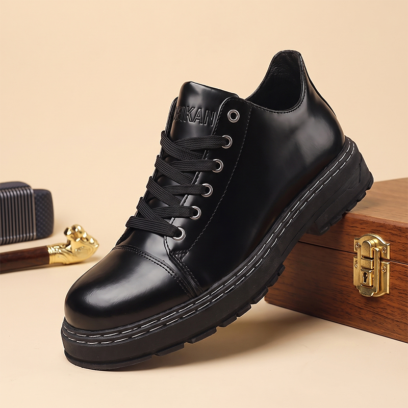 Schwarze Herren-Lederschuhe mi – Formal Men Daily Wear Shoes Bewertung und Preis
