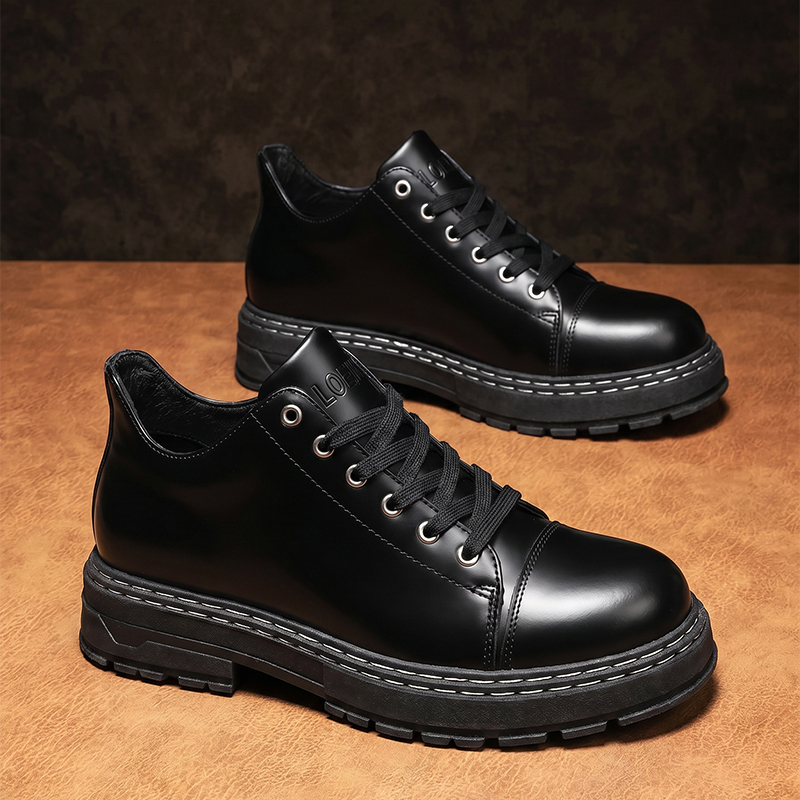 Schwarze Herren-Lederschuhe mi – Formal Men Daily Wear Shoes Bewertung und Preis