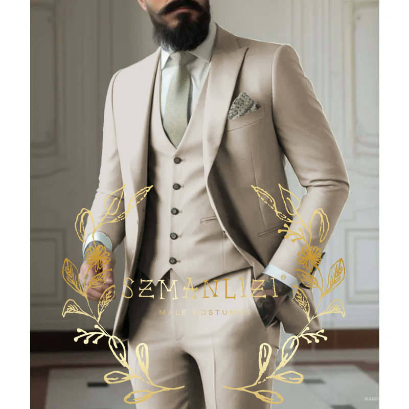 Hellgrüne Anzüge für Herren, 3 – Men Formal Wear With Coat Bewertung und Preis
