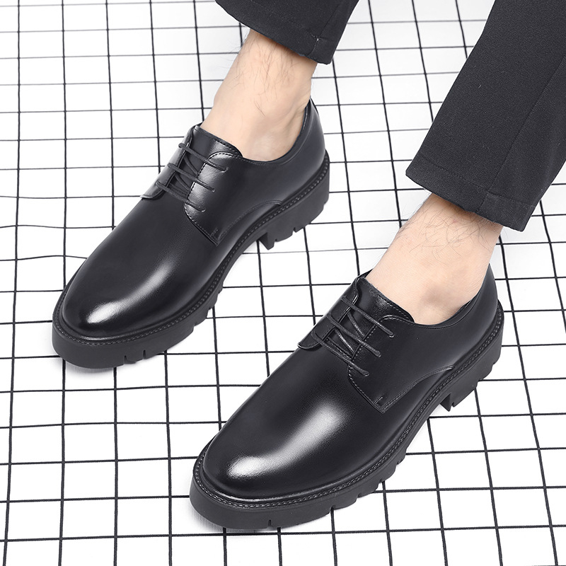 Herrenschuhe aus schwarzem Led – Men Formal Wear Dress Bewertung und Preis