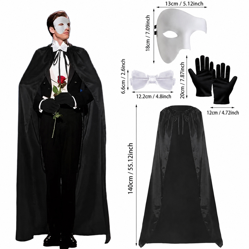 Halloween Maskerade Phantom-Op – Formal Wear Gloves Men Bewertung und Preis